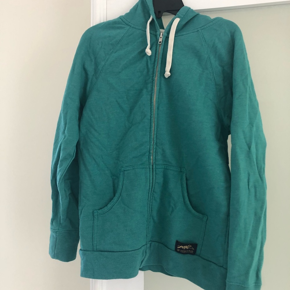 United by Blue Jacket brand teal jacket
